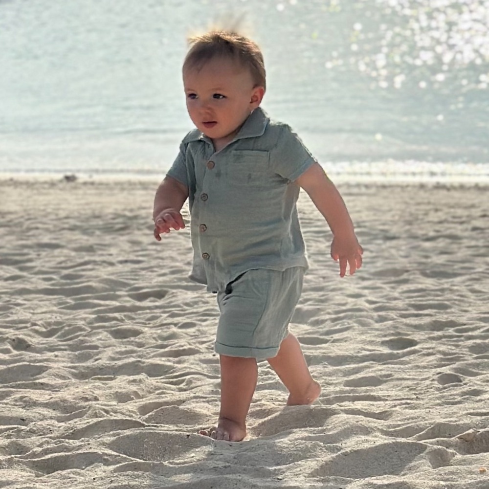 Toddler Boy Button-Up Shirt and Shorts Set - Picture 4 of 4